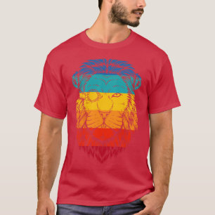 Camiseta Leão Cyberpunk Retro