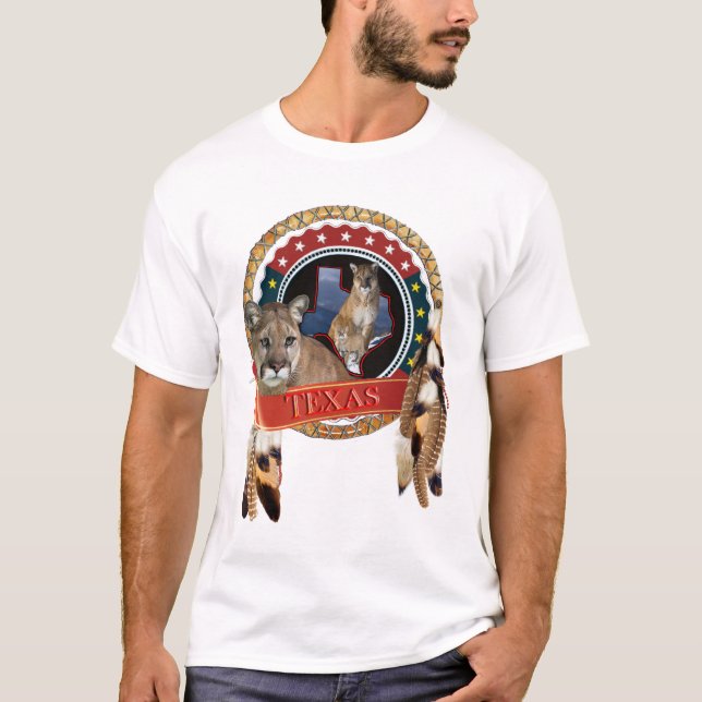 Camiseta Leão da montanha do Texas (Frente)