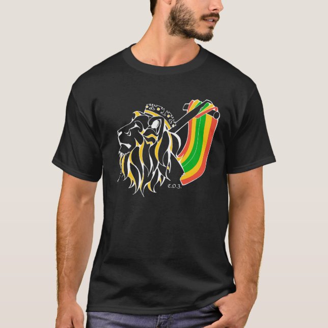 Camiseta Leão da reggae de Rasta que ascensão (Frente)