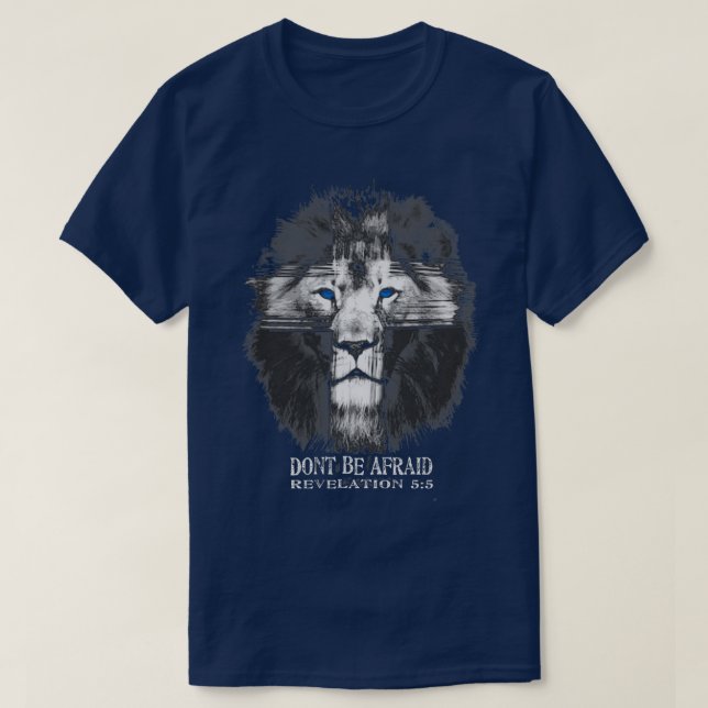 Camiseta Leão da Tribo de Judah Não Tenha Medo de Revelati (Frente do Design)