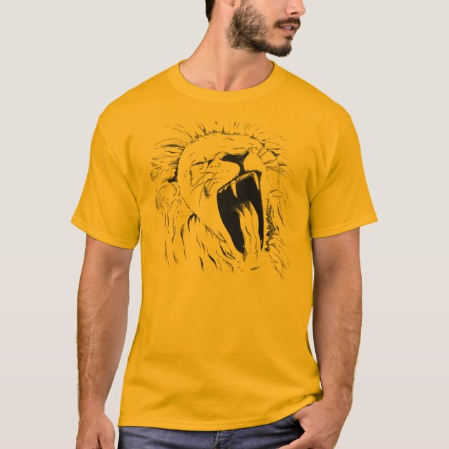 Camiseta Leão de bocejo (Frente)