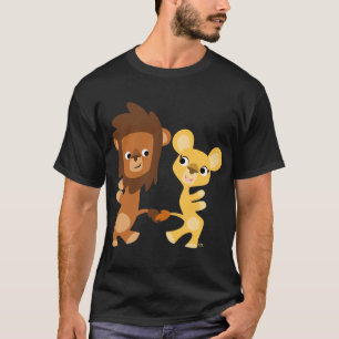 Camiseta Leão de desenho animado e Leoa dançando