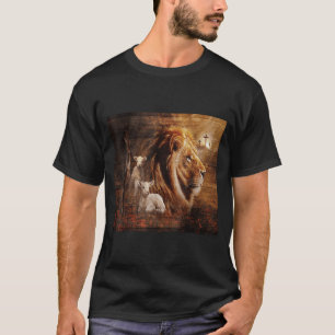 Camiseta Leão de Judá Cordeiro Deus Cruz Jesus Luz Deus