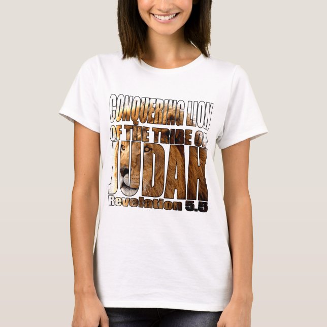 Camiseta Leão de Judá RASTA | Vermelho Dourado Verde (Frente)