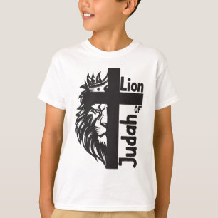 Camiseta Leão de Judah Bold Half Lion Half Cross Christian
