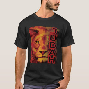 Camiseta Leão de Judah design Hebraico Israelita