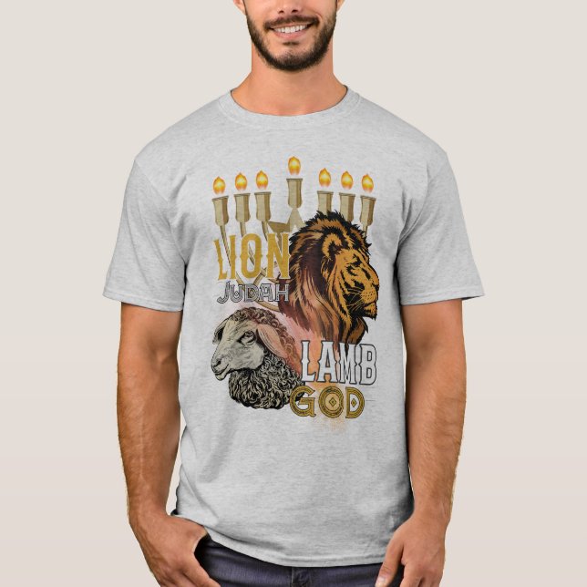 Camiseta Leão De Judah Lamb De T-Shirt Unisex De Deus (Frente)