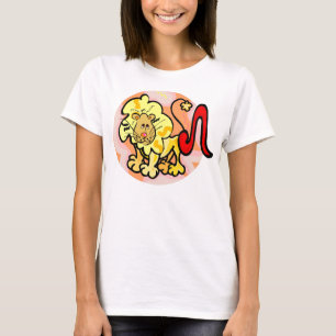 Camiseta leão de Leo do estilo dos anos 70 com símbolo
