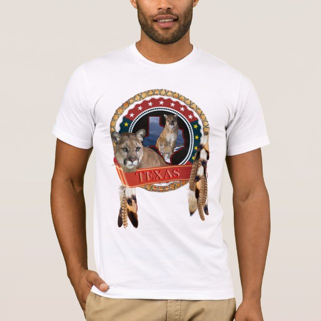 Camiseta Leão de montanha do Texas (Frente)