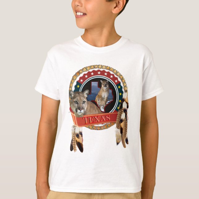 Camiseta Leão de montanha do Texas (Frente)