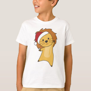 Camiseta Leão de Natal Neve Animais de inverno Leões