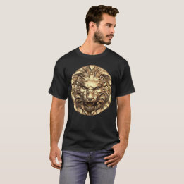 Camiseta Leão de Ouro Rugindo Cabeça