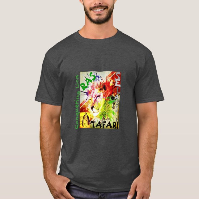Camiseta Leão de Rastafari Selassie de Judah (Frente)