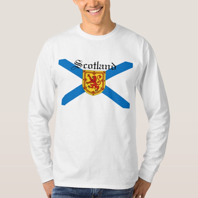 Camiseta Leão desenfreado de Scotland da bandeira escocesa (Frente)