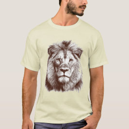 CAMISETA LEÃO DESENHADO À MÃO
