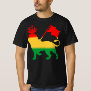 Camiseta Leão do judah - cores de Jamaica