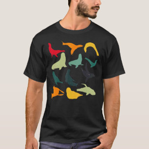 Camiseta Leão do Mar Colorido Retroativo