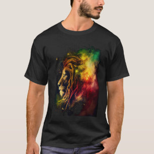 Camiseta Leão do Reggae Música Rastafari Liberdade Zion Jam