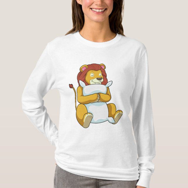Camiseta Leão dormindo com Travesseiro (Frente)