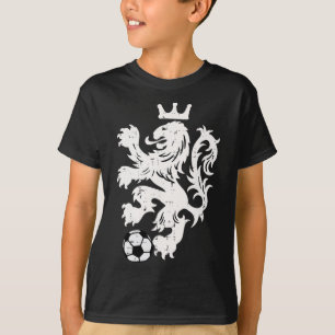 Camiseta Leão dos Países Baixos Holandês Laranja Fã de Fute
