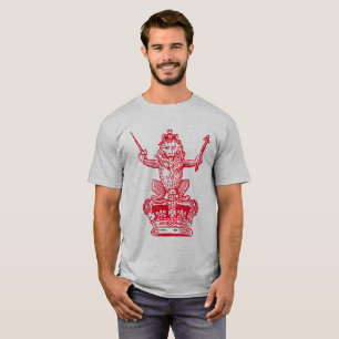 Camiseta Leão e Coroa - Vermelho