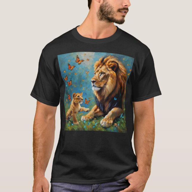 Camiseta Leão E Cubo (Frente)