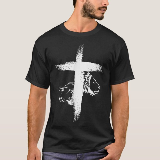 Camiseta Leão e Lamb Cross1011png1011 (Frente)