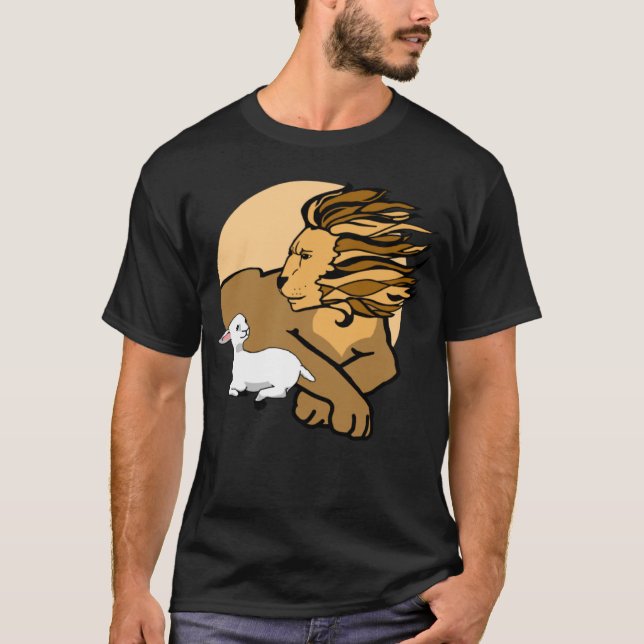 Camiseta Leão e Lamb em Paz (Frente)