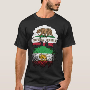 Camiseta Leão e Sol de Raízes Iranianas Cultivadas na Calif