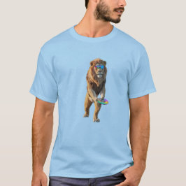 Camiseta Leão Engraçado Disc Golf