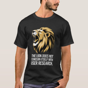 Camiseta Leão Equipe de Trabalho de Pesquisa de Usuário do