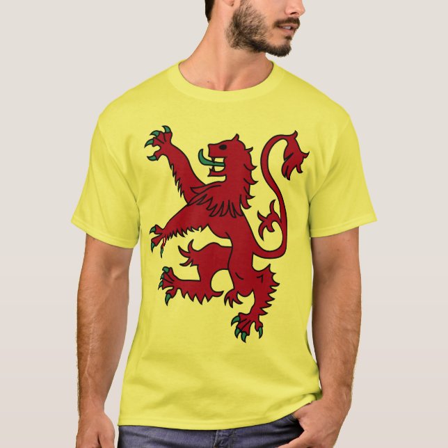Camiseta Leão escocês desenfreado (Frente)