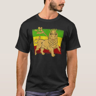 Camiseta Leão Etíope Bandeira da Etiópia Reggae Conce Jamai