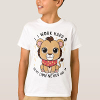 Leão excitado - Camisa-T do Cubo-Leão de Pulso Joy