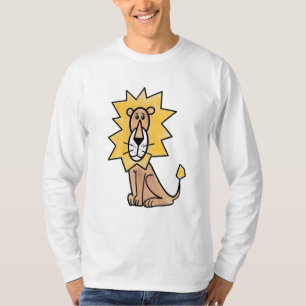 Camiseta leão fofo desenho infantil retrô safári animal da