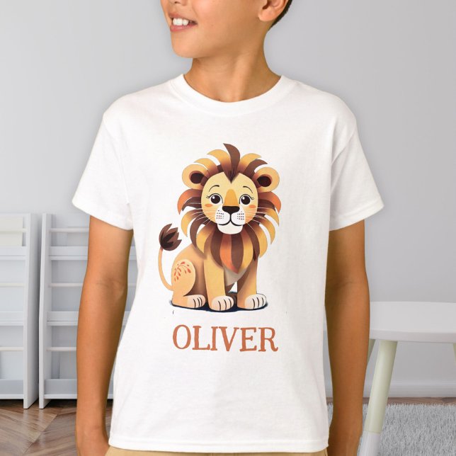 Camiseta Leão Fofo Personalizado (Criador carregado)