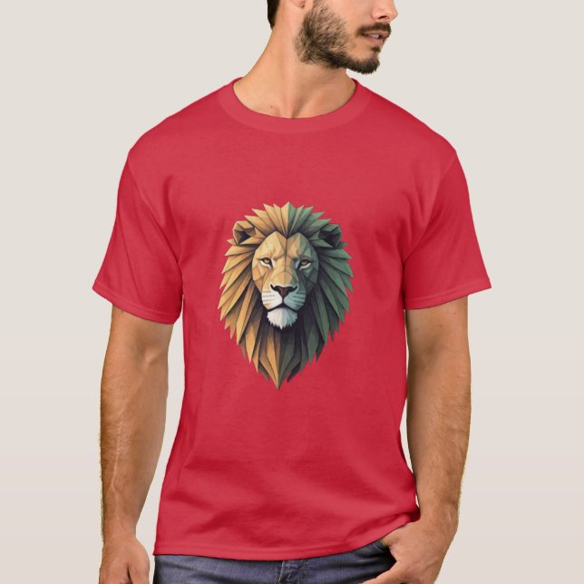 Camiseta leão fractal (Frente)