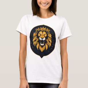 Camiseta Leão Geométrico Caleidoscópio