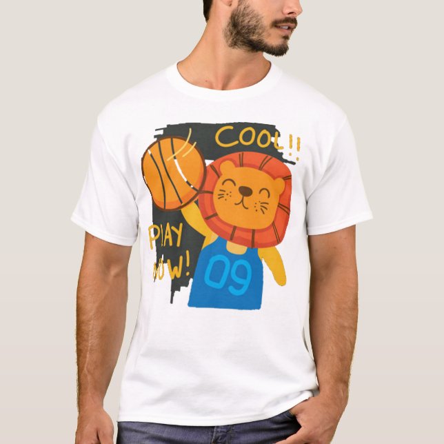 Camiseta Leão giro engraçado (Frente)