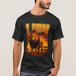 Camiseta Leão Grande felino Rei da Savana Grande Predador G