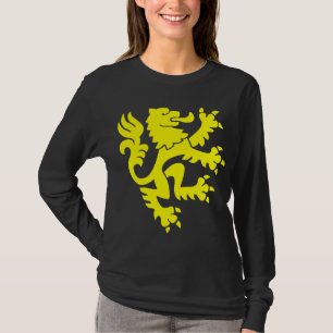Camiseta Leão Heráldico 01 - Amarelo