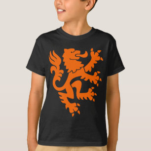 Camiseta Leão heráldico 01 - laranja