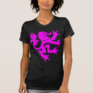 Camiseta Leão heráldico 01 - magenta