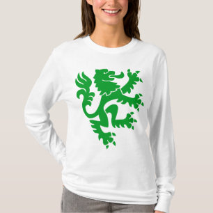 Camiseta Leão Heráldico 01 - Verde-Grama