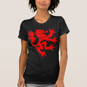 Camiseta Leão Heráldico 01 - Vermelho