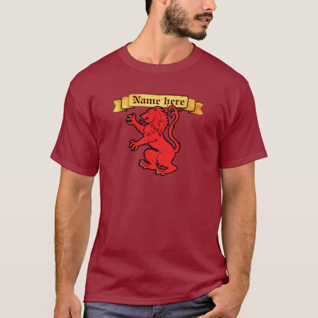 Camiseta Leão heráldico estilizado (Frente)