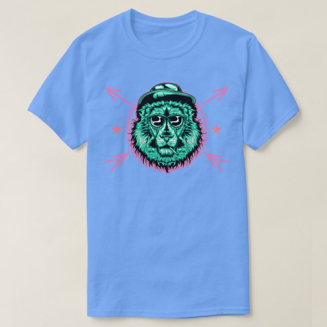 Camiseta Leão hipster (Frente do Design)