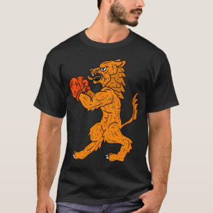 Camiseta Leão Holandês Laranja. Futebol E Boxing.