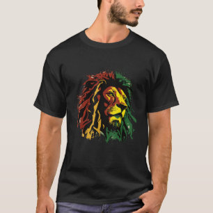 Camiseta Leão jamaicano rasta jamaicano leão de judah re