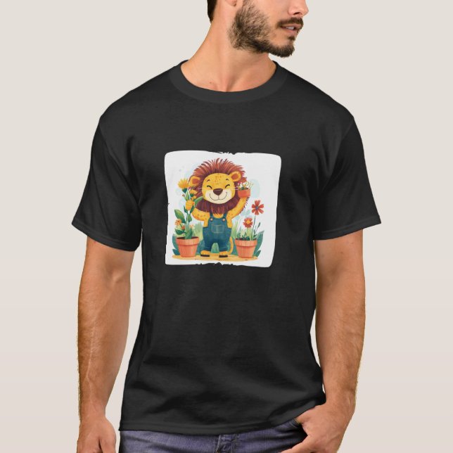 Camiseta Leão jardineiro com um visual de descontração sem  (Frente)
